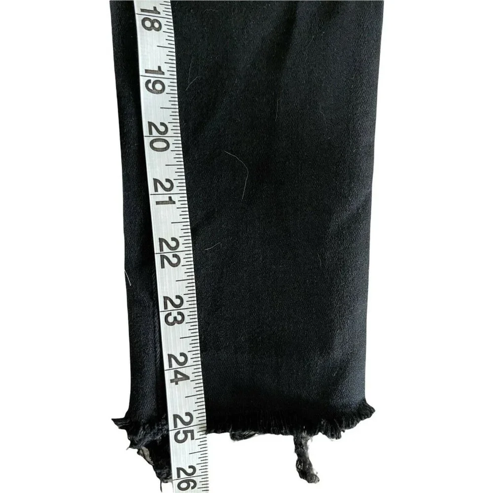 Citizens of Humanity Rocket High Rise‎ Skinny Black Raw Hem 24 Stretch $188